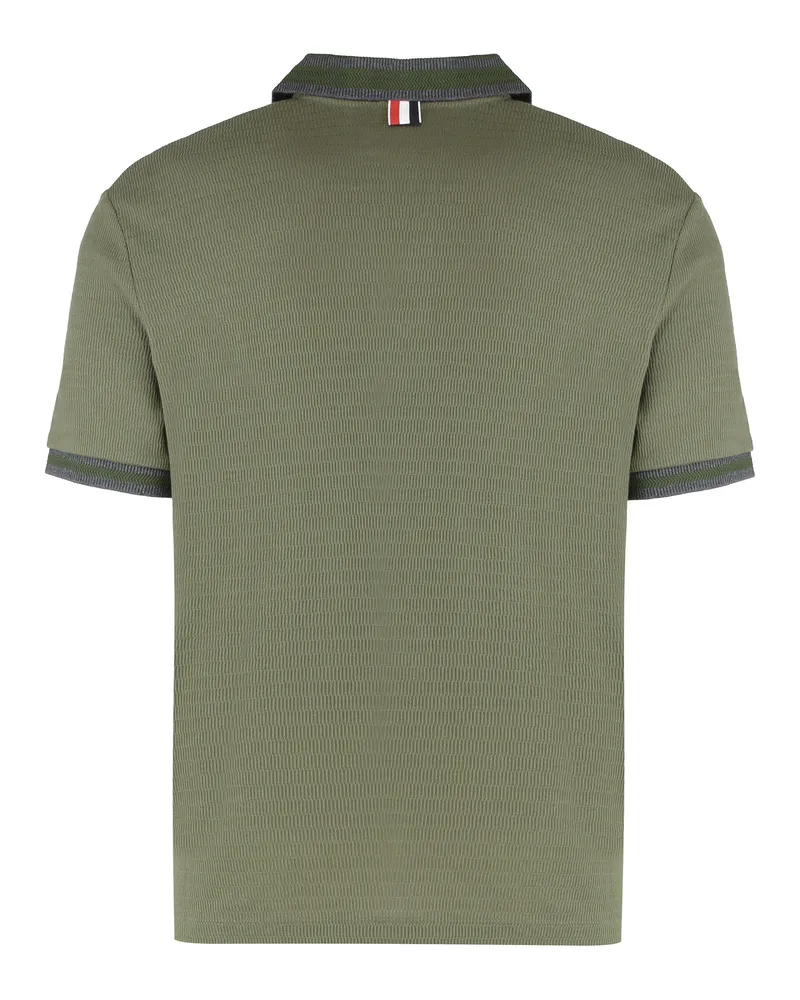 Thom Browne Men's Cotton Knit Polo Green Shirts T-shirts And Polos Green