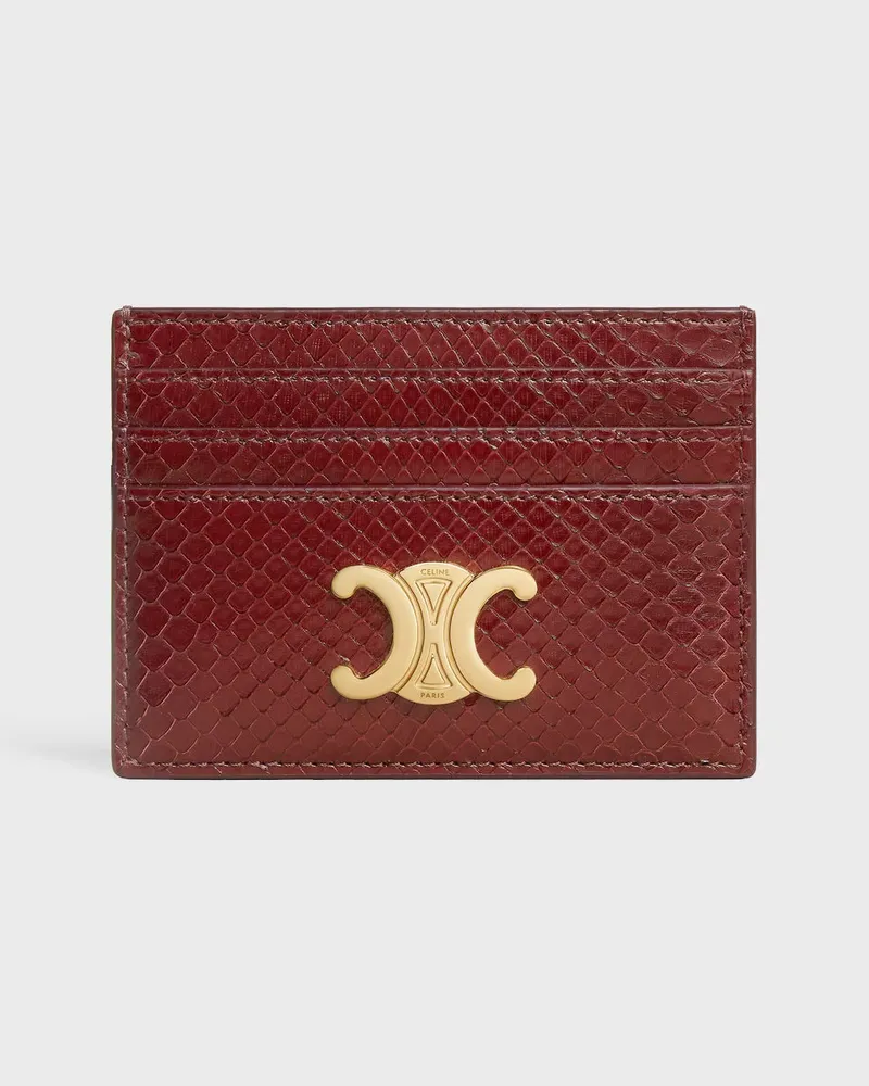 Celine Python Card Case — Red Red