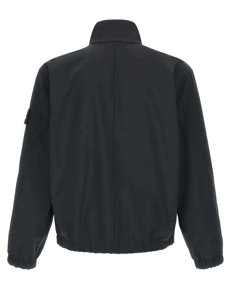 Stone Island Men's Blue Polyester Shell Jacket Clothing Black