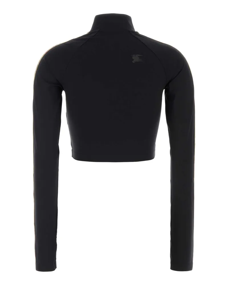 Burberry Women's Stretch Nylon Sweatshirt Black Elastane Sweatshirts Black