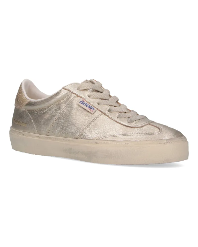 Golden Goose Women's Goat Leather Low-Top Sneaker Silver Cow Silver