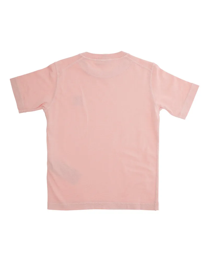 Stone Island Logo-Patch Cotton T-Shirt — Pink Pink