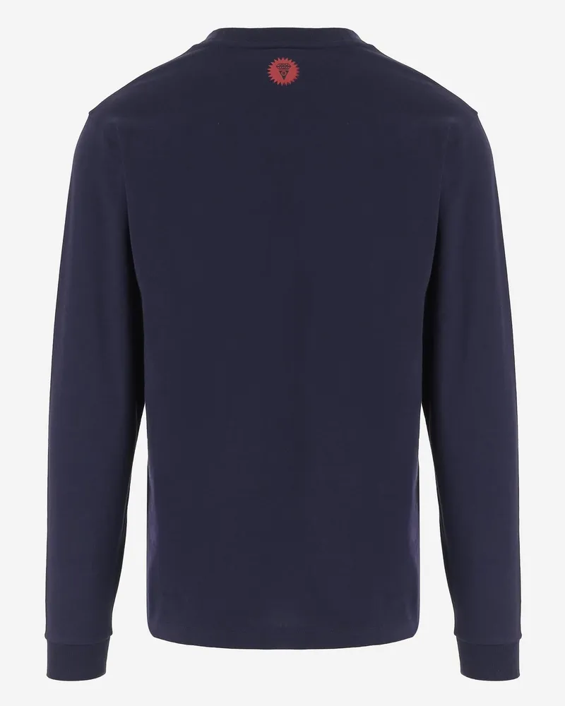 ICECREAM Men's Cotton Shirt With Logo Navy Knitwear Sweater Navy