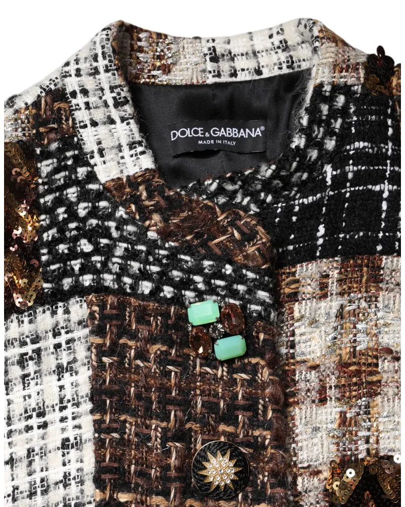 Dolce & Gabbana Patchwork Button-Down Jacket — Multicolor Multicolor