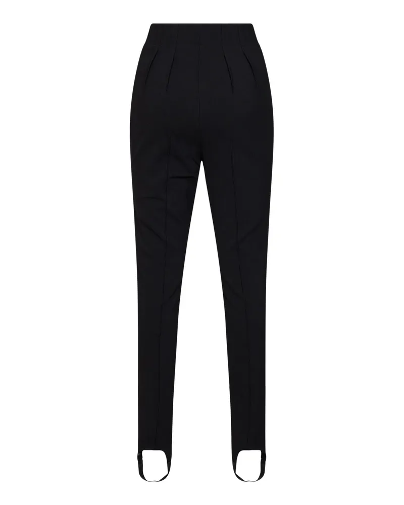 Thierry Mugler Stirrup Virgin Wool Trousers — Black Black
