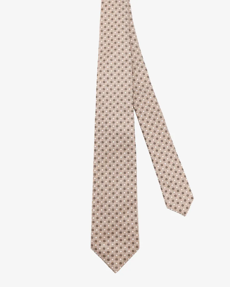Kiton Men's Silk Tie Brown Ties & Bow Brown