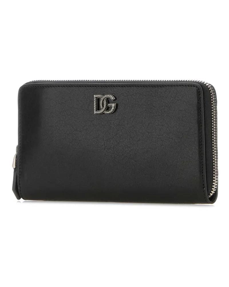 Dolce & Gabbana Men's Black Leather Wallet Nero Vitello Portafogli Black