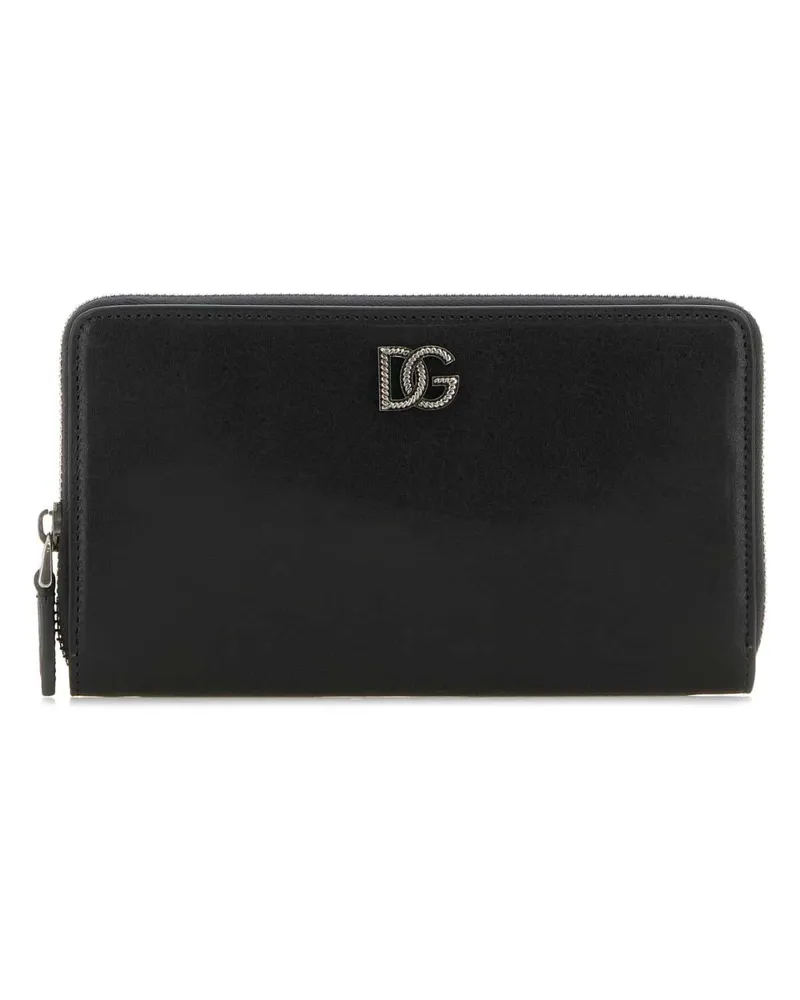 Dolce & Gabbana Vitello Leather Wallet — Black Black