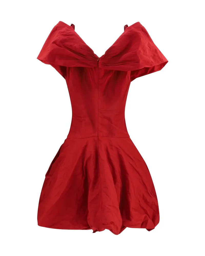 Magda Butrym Women's Multicolor Cotton Cocktail Dress Red