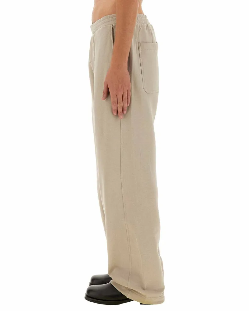 Helmut Lang Organic Cotton Zip-Detail Joggers — Gray Gray