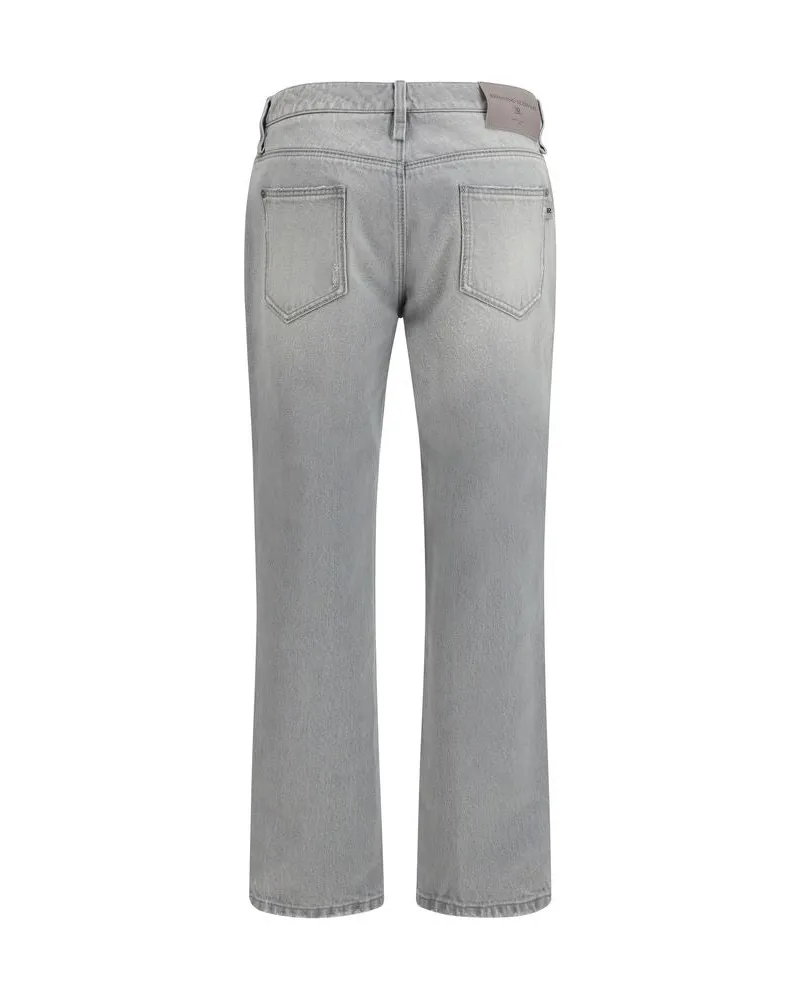 Ermanno Scervino Women's Gray Cotton Boyfriend Jeans Clothing Gray