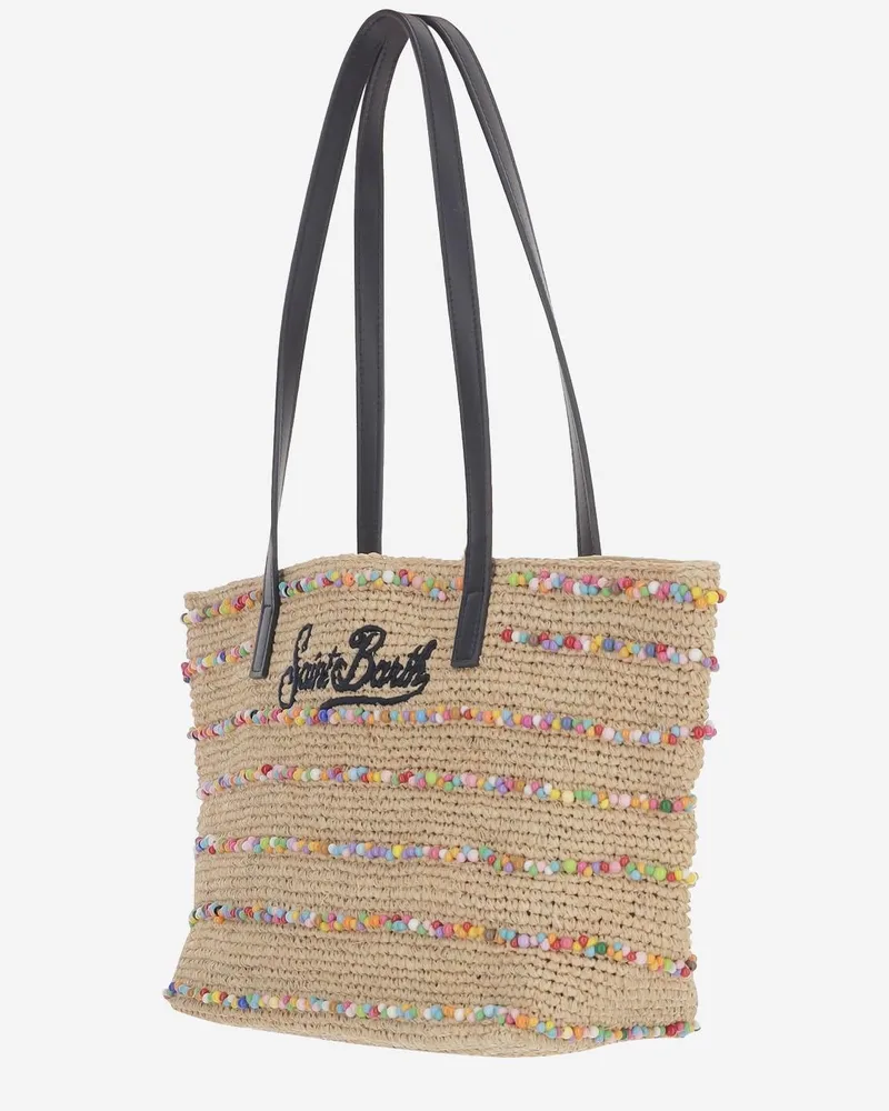 MC2 Saint Barth Women's Shopping Bag Natural Raffia Shoulder Beige