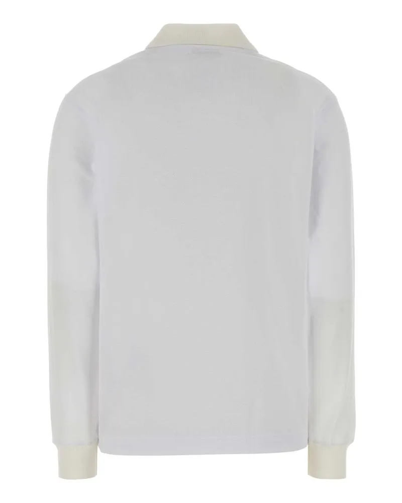 Jil Sander Women's White Piquet Polo Shirt 100 Exterior: Cotton T-shirts And Polos White
