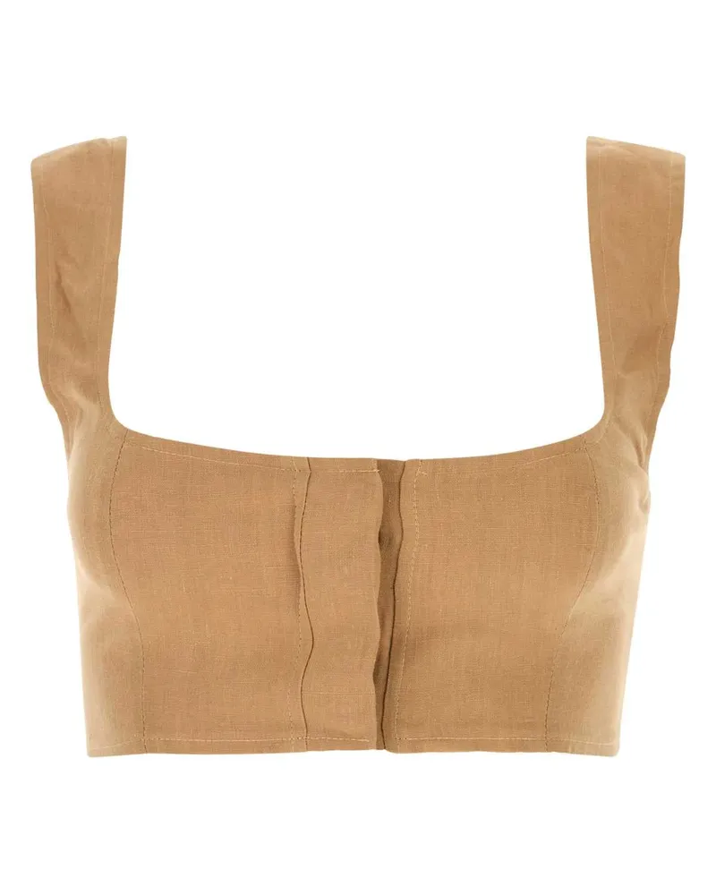 Le Kasha 1918 Jirja Crop Top — Beige Beige