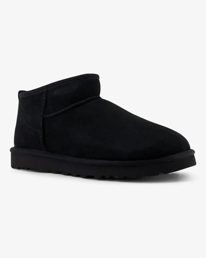 UGG Men's Ankle Boots Classic Ultra Mini Suede Black Black