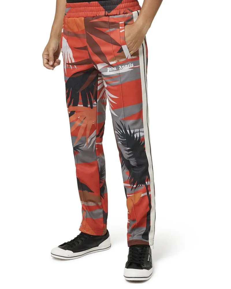 Palm Angels Men's Multicolor Polyester Casual Pants Red