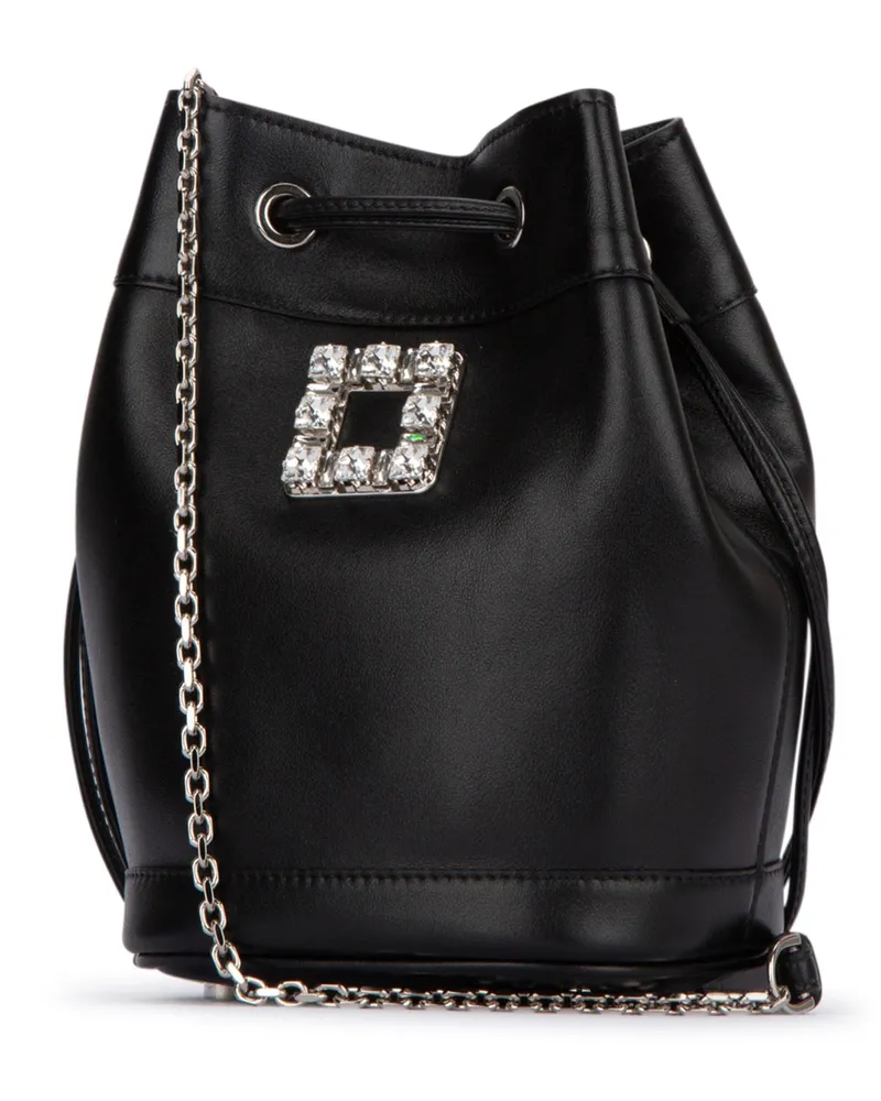 Roger Vivier Women's Tres Vivier Aumoniere Nero Calfskin Fgl Borse A Mano Bag Black
