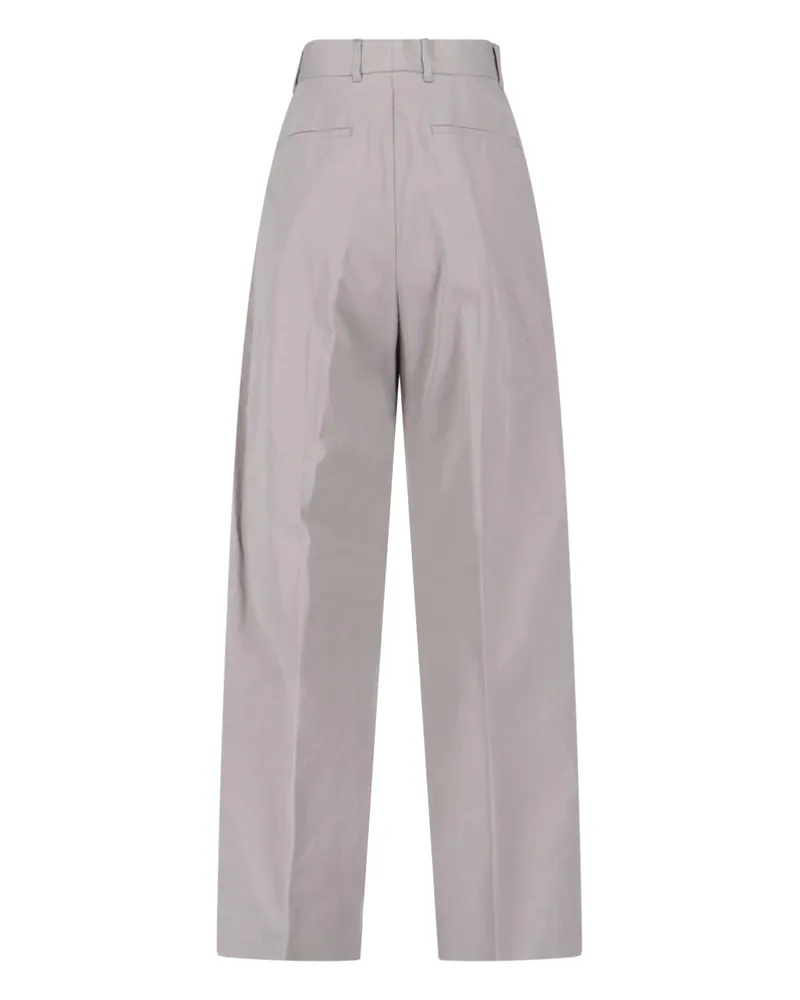 Jil Sander Women's Trousers Grey Cotton Gray