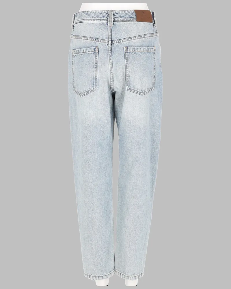 Brunello Cucinelli Baggy Tapered Denim Jeans — Blue Blue