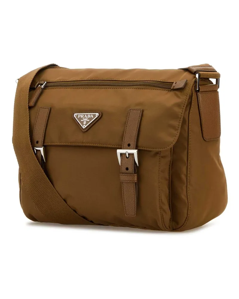 Prada Pattina Re-Nylon Crossbody Bag — Brown Brown