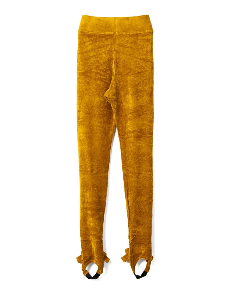 Viktor & Rolf Velvet Leggings — Yellow Yellow