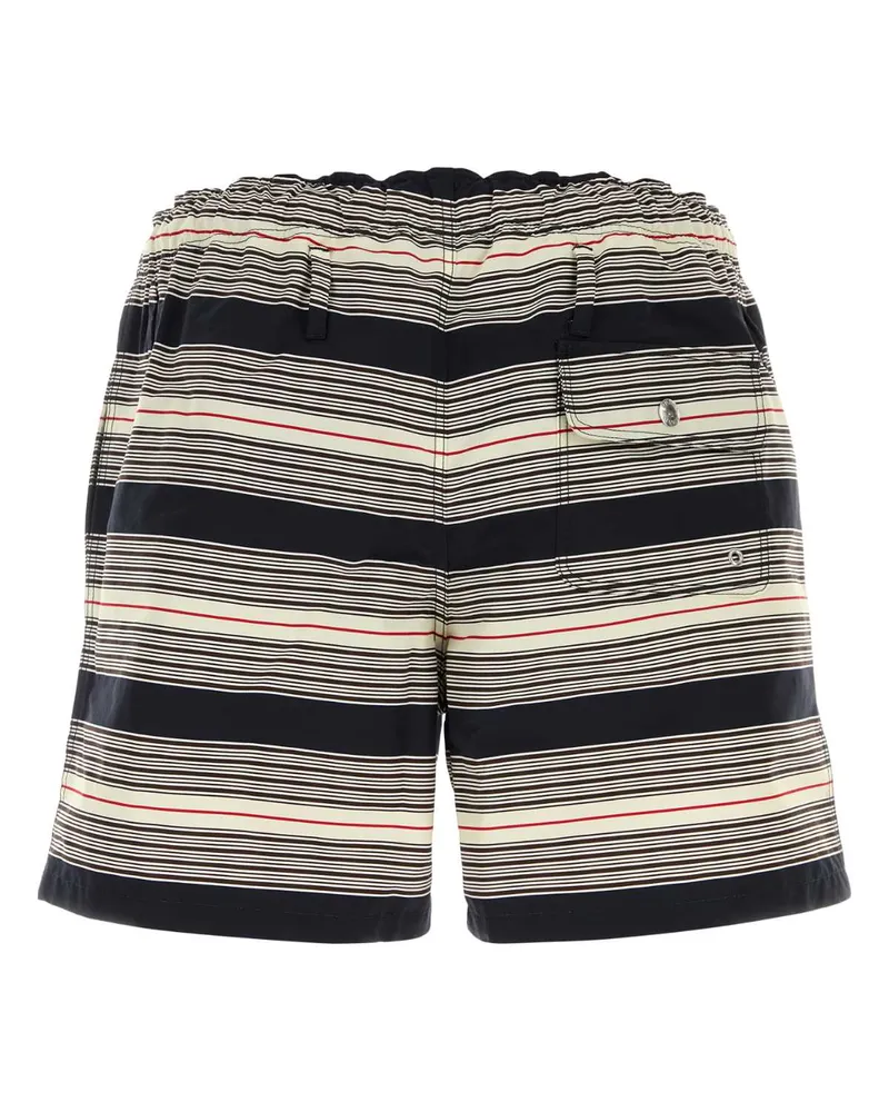 Prada Men's Embroidered Nylon Swimming Shorts Blu Papoliammidericiclata Costumi Da Bagno Swimwear Black