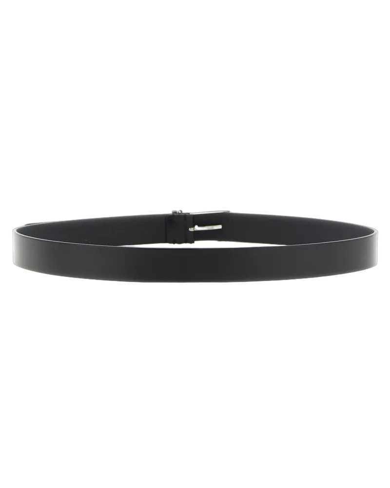 Tom Ford Men's Black Calfskin Thin Belt Black