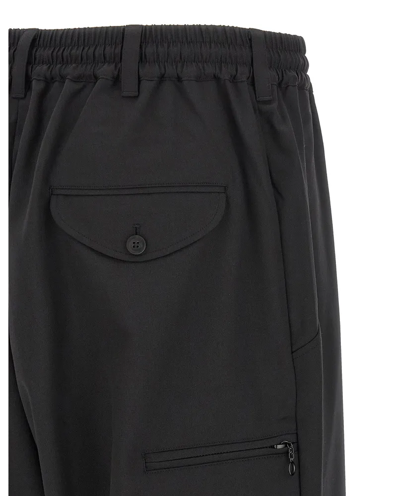 Y-3 Wide-Leg Drawstring Joggers — Black Black
