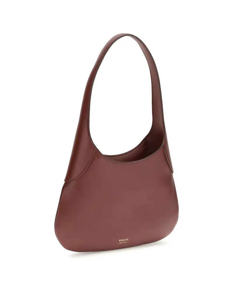 KHAITE Women's Bordeaux Calf Leather Bos Taurus Shoulder Bag Bordeaux