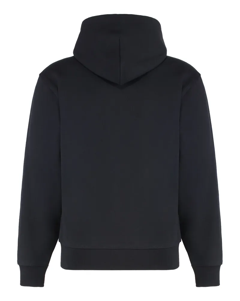 Burberry Men's Hoodie Cotton Full-Zip Black Top Black