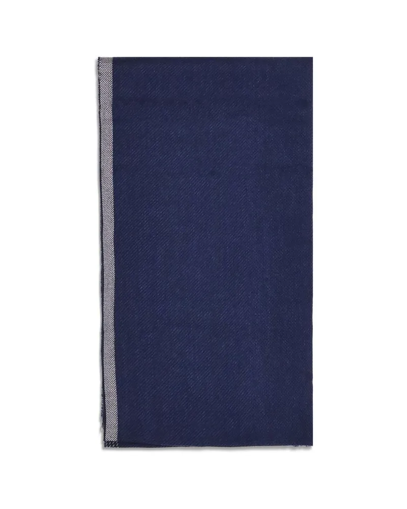 Brunello Cucinelli Men's Blue Cashmere Scarf Blue