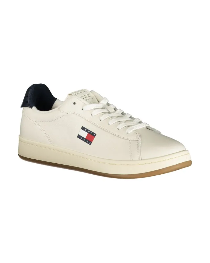 Tommy Hilfiger Leather-Blend Low-Top Sneaker — White White