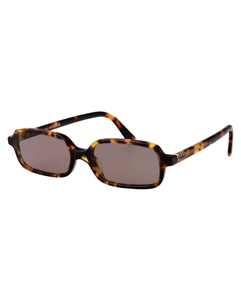 Miu Miu 0MU Havana Honey Acetate Sunglasses — Brown Brown