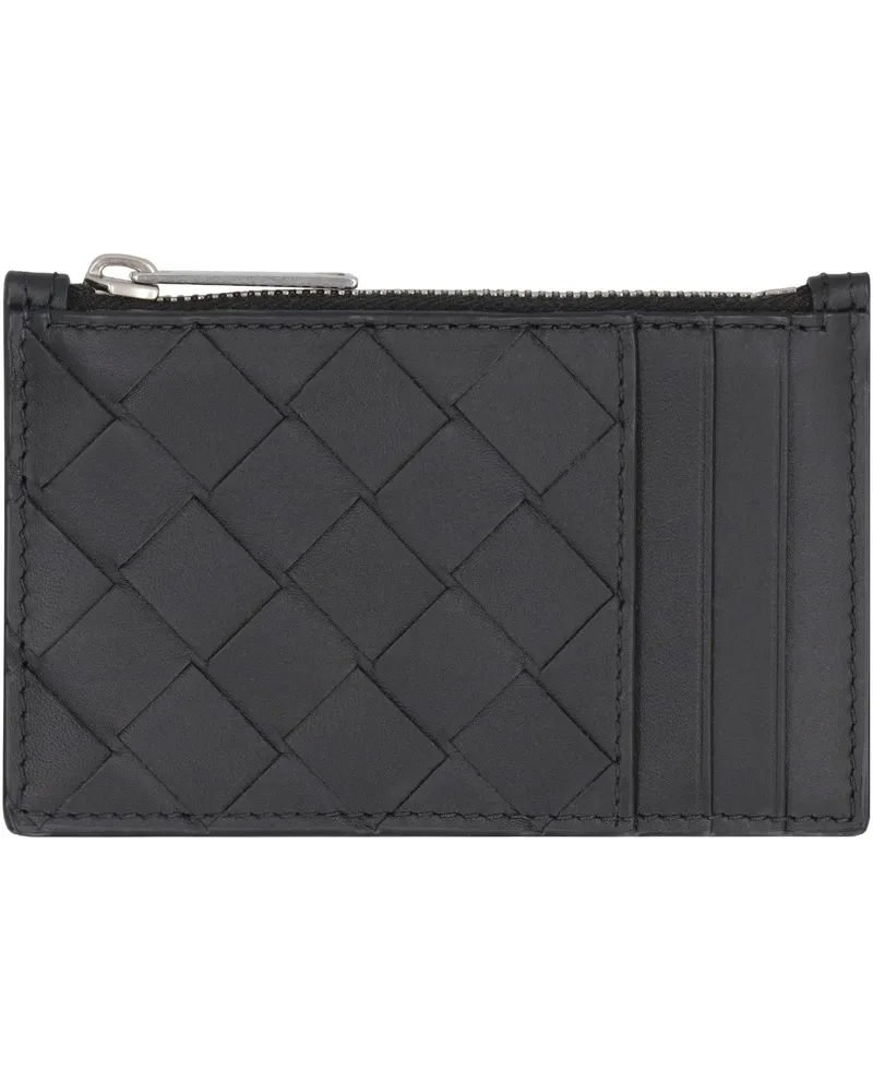 Bottega Veneta Men's Leather Card Holder Black Calf Wallets & Cardholders Black