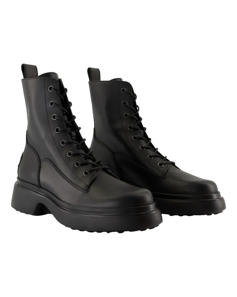 TOD'S Women's Gomma 74l Ankle Boots - Tods Leather Black Shoes Ankle-Boots Black
