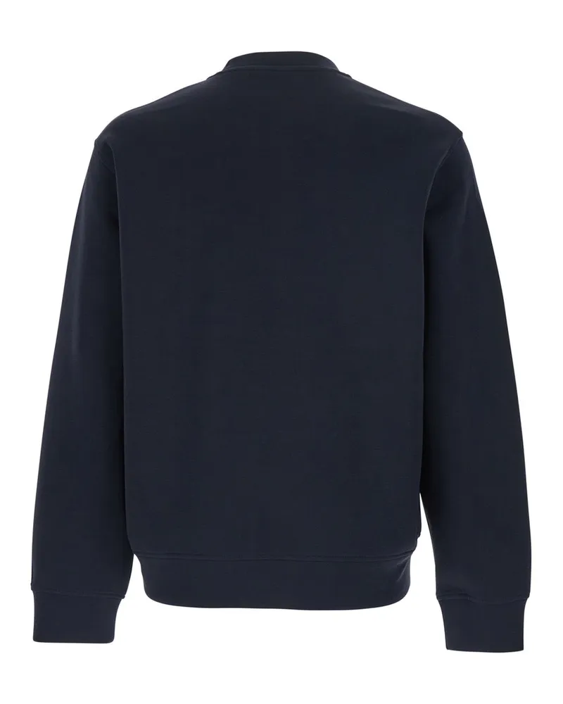 Emporio Armani Men's Crewneck Sweatshirt Cotton-Blend Blue Sweatshirts Sweater 