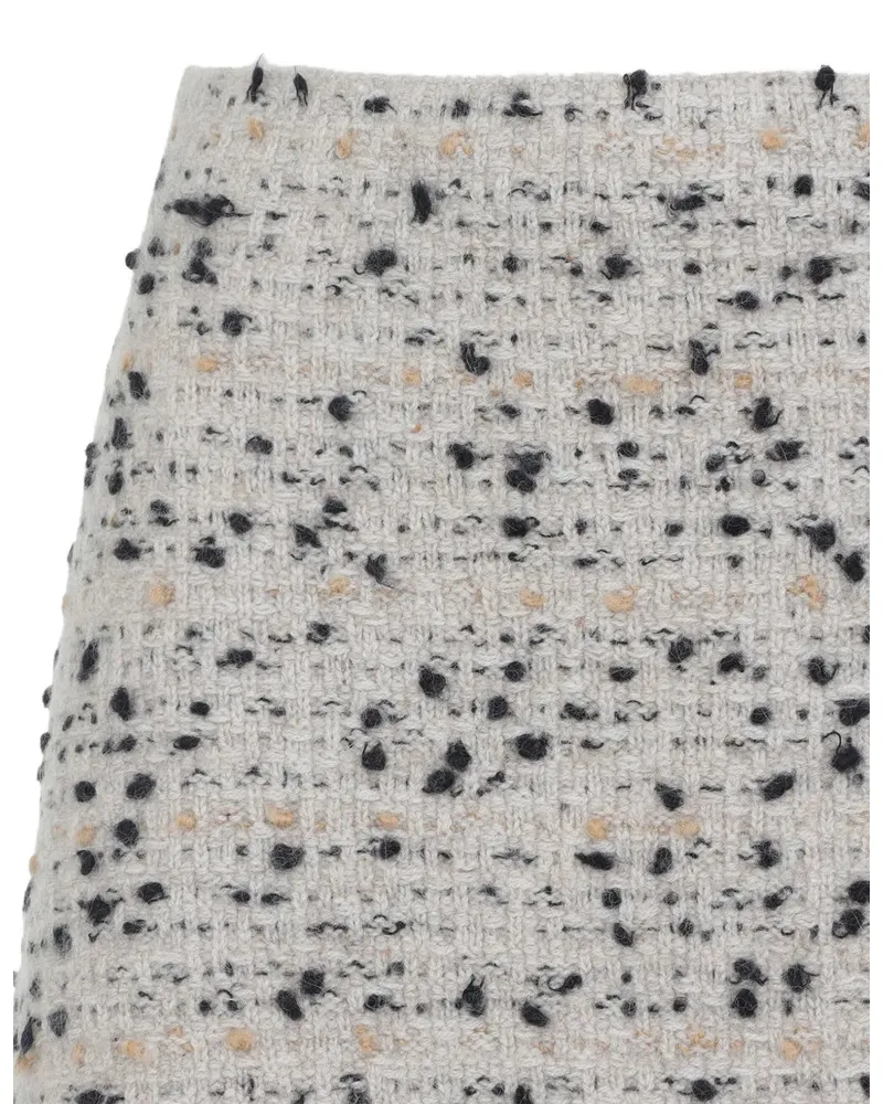 Fabiana Filippi Women's Tweed Skirt Aw25 W Ecru