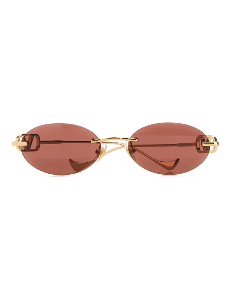 Valentino Garavani SUNGLASS Gold Metal Sunglasses — Gold Gold