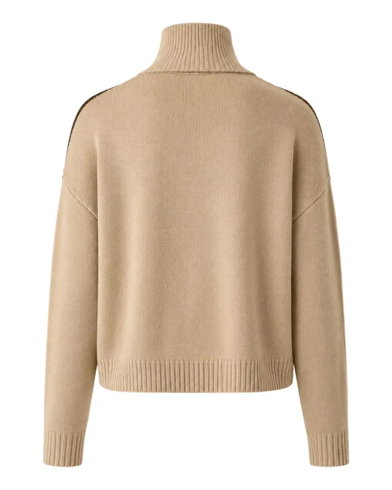 Max Mara Women's Cardigan Mstpacche Beige Argyle Wool Cardigans Sweater Beige