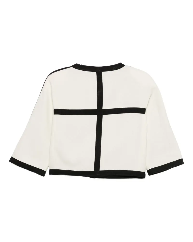 Alessandro Enriquez Contrast-Trim Wool Jacket — White White