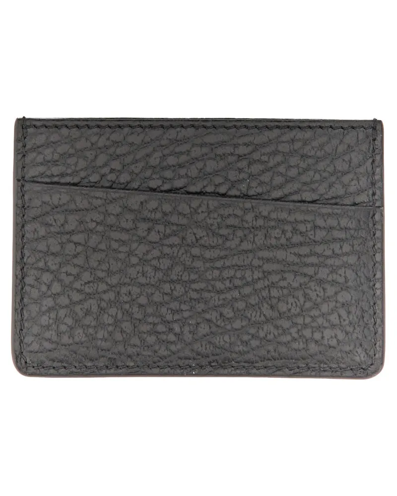 Maison Margiela Cowhide Leather Card Case — Black Black