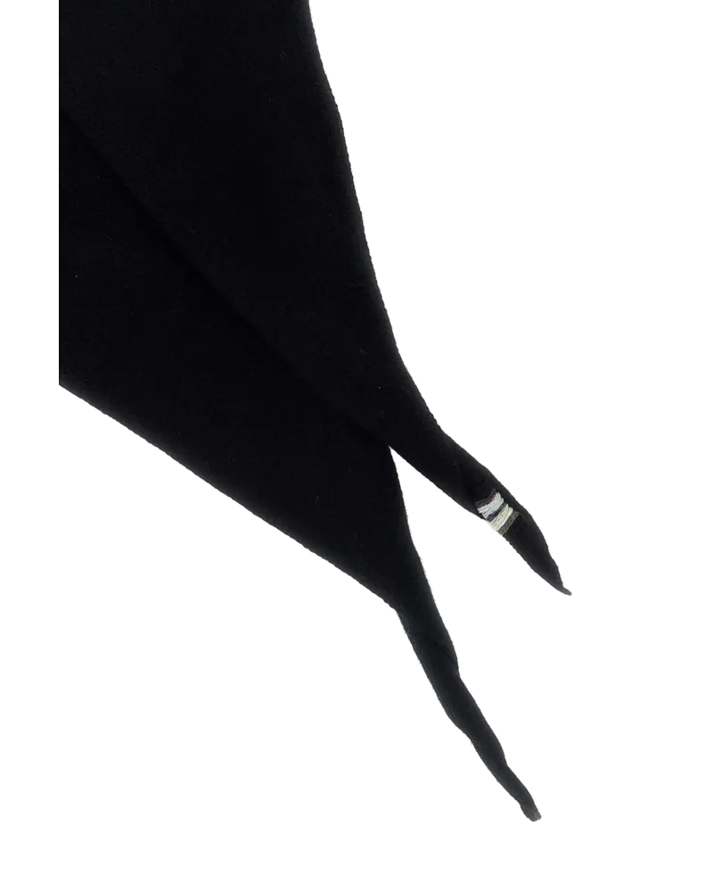 extreme cashmere Unisex Black Stretch Cashmere Blend Bandana Raven Sciarpe E Foulard Scarfs Black