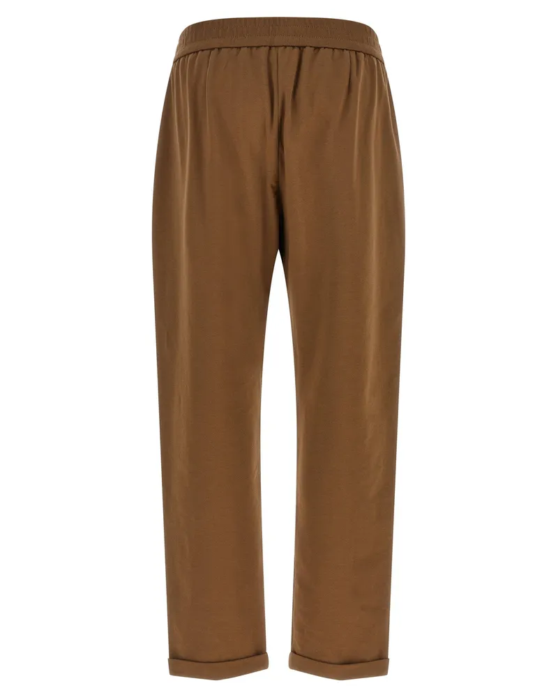 Brunello Cucinelli Light Stretch Cotton Joggers — brown Brown