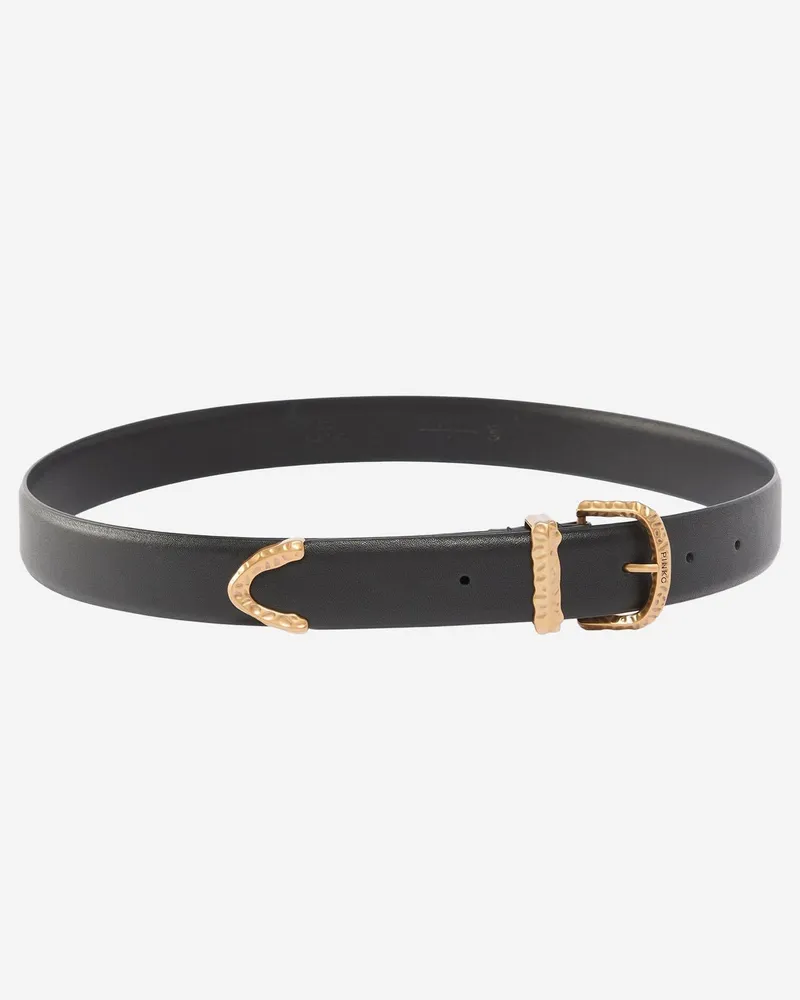 Pinko Women's Leather Belt Black Black