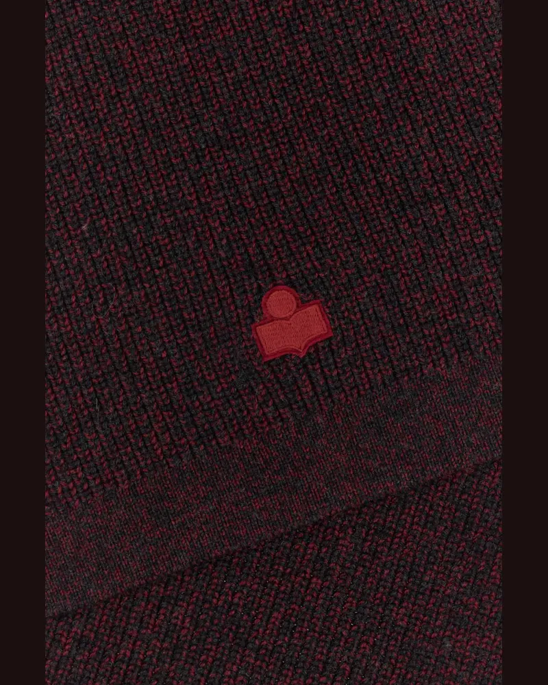 Isabel Marant Women's Two-Tone Wool Enolia Scarf Anthraciteburgundy Exterior: Merino Sciarpe E Foulard Scarfs Anthracite