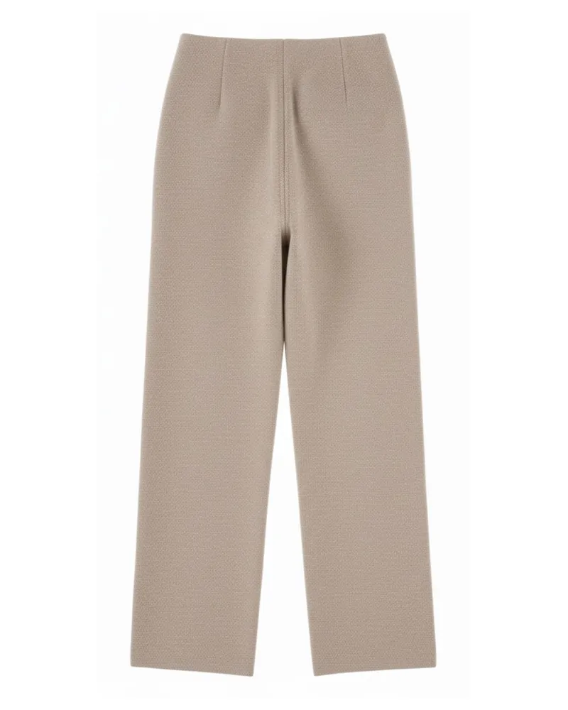Max Mara Cashmere and Wool Fleece Trousers — Beige Beige