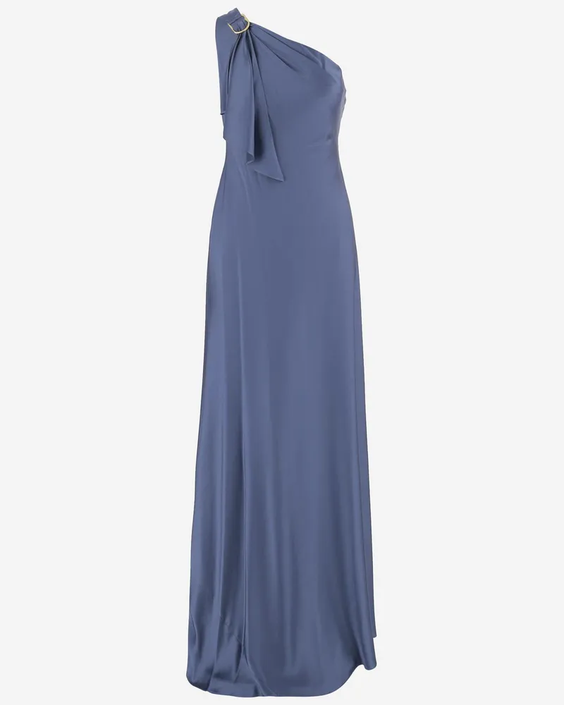 Ralph Lauren Women's One-Shoulder Dress Blue Recycled Polyester Blue