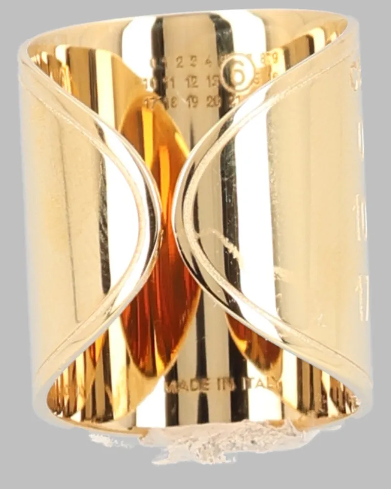 Maison Margiela Logo-Engraved Ring — Gold Gold
