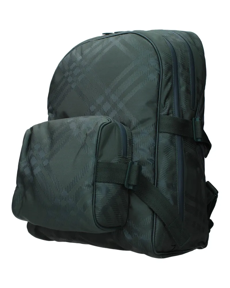 Burberry Men's Green Fabric Backpack Green