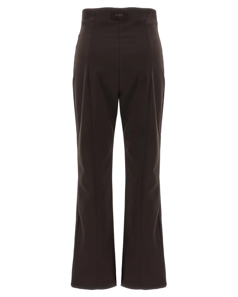 Fendi Women's Brown Polyamide Athletic Pants Brown